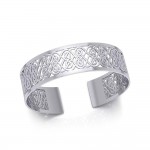 Large Celtic Knot Sterling Silver Cuff