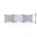 Large Celtic Knot Sterling Silver Cuff