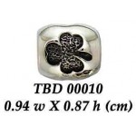 Custom your own jewelry in Sterling Silver Round Shamrock Bead