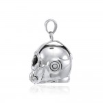3 Dimensional Diving Helmet Sterling Silver Pendant