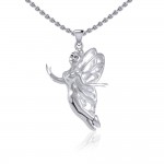Enchanted Flying Fairy Silver Pendant