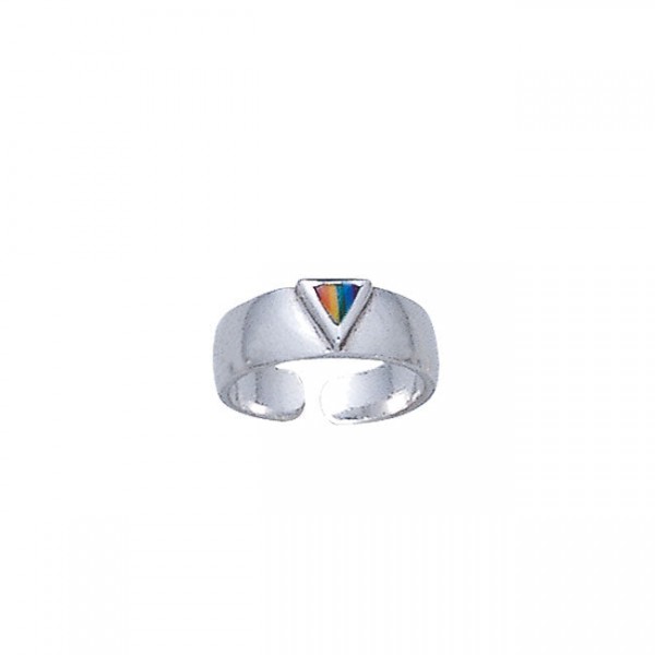 Rainbow Silver Toe Ring