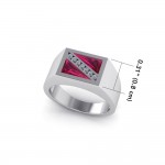 Exclusive Dive Flag Sterling Silver Ring