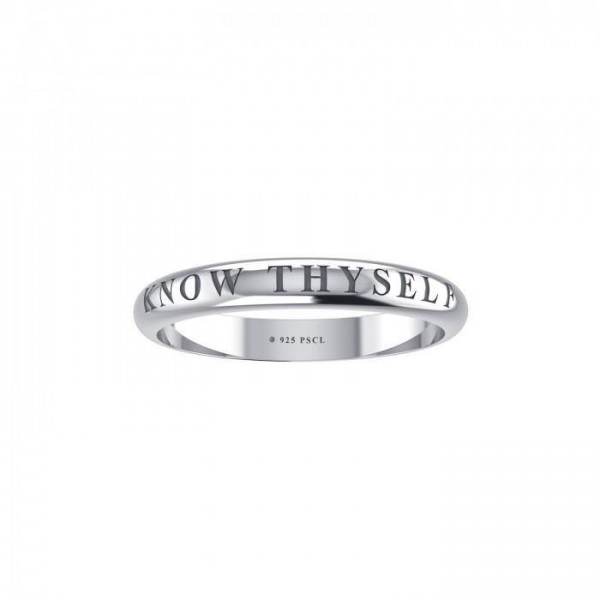 Know Thyself Silver Ring