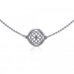 Une empreinte intemporelle de l’éternité ~ Celtic Knotwork Sterling Silver Necklace Bijoux