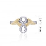 Angel Wings with Infinity Silver and Gold Ring
