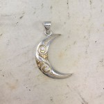 Spiral Crescent Moon Pendant