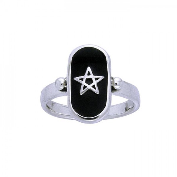 Pentagram Sterling Silver Ring