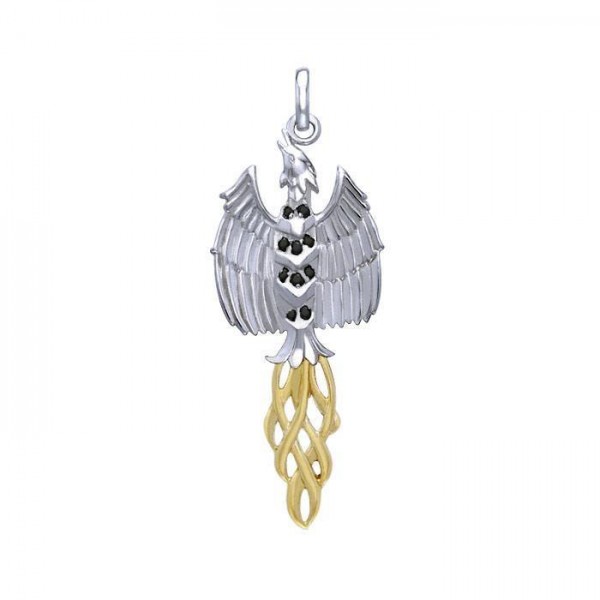 Pendentif Rising Phoenix Silver and Gold