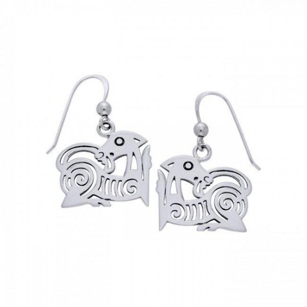 Ancient affinity ~ Viking Borre Sterling Silver Hook Earrings Jewelry