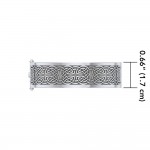 Grand bracelet Silver Elegance Solid Celtic Knot avec serrure ouverte