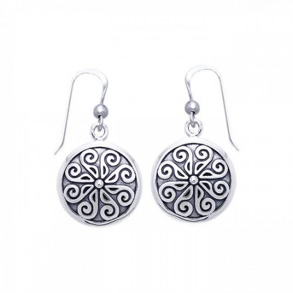 Beautiful perfection ~ Sterling Silver Viking Shield Dangle Earrings Jewelry