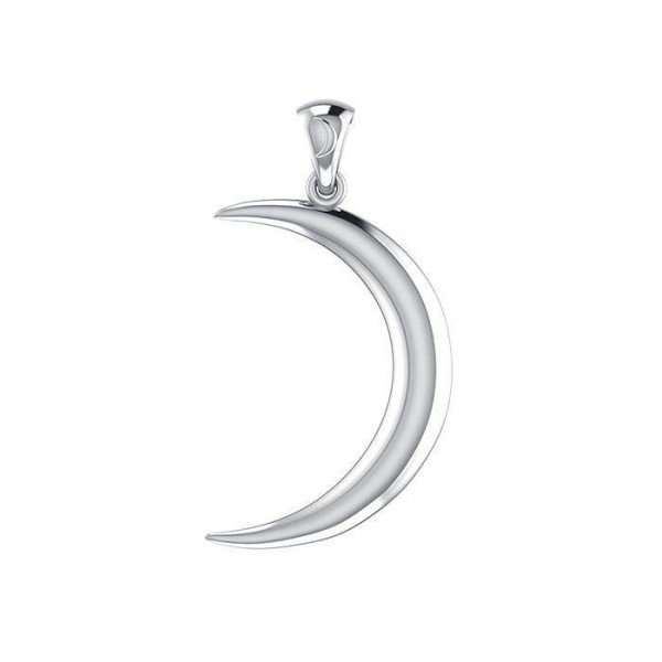Strengthening a New Beginning ~ Crescent Moon Sterling Silver Jewelry Pendant