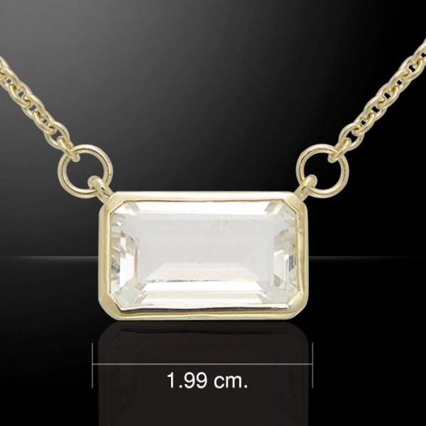 Rectangle Crystal Vermeil Necklace By Amy Zerner