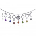 In the realm of pure expression ~ Sterling Silver Planetary Symbols Necklace Jewelry with Gemstones