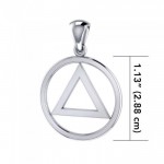 AA Symbol Silver Pendant