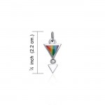 Rainbow Triangle Silver Charm