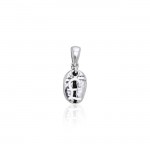The pound sterling on Coffee Bean Silver Pendant