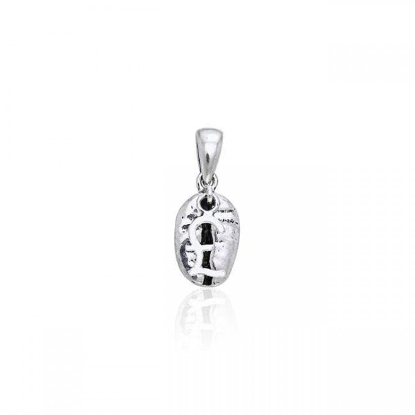 The pound sterling on Coffee Bean Silver Pendant