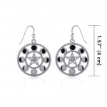 Moon Phase Silver The Star Earrings