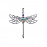 Lovely Spiritual Chakra Dragonfly Pendant
