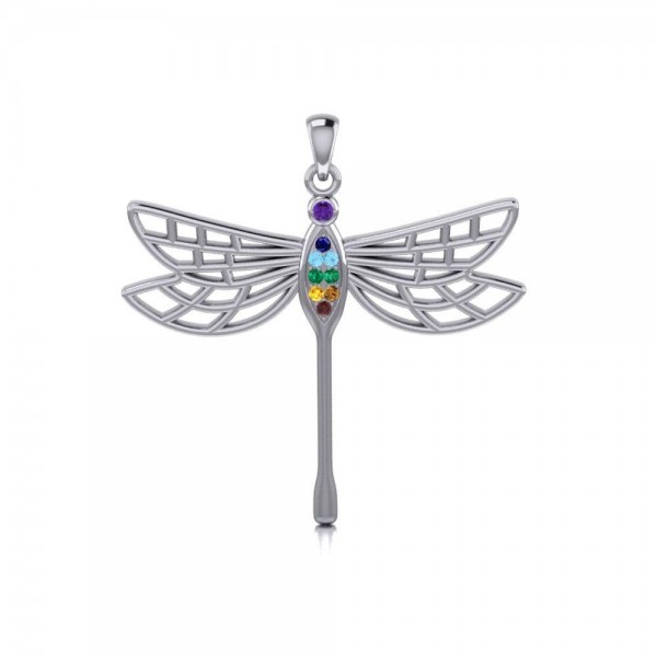 Lovely Spiritual Chakra Dragonfly Pendant