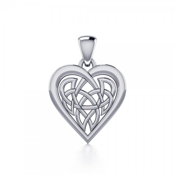 Pendentif Celtic Knot Heart Sterling Silver