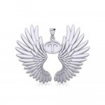 Pendentif en argent Guardian Angel Wings avec signe du zodiaque Bélier