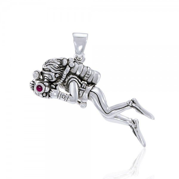 Picture of color and life underwater ~ Sterling Silver Jewelry Pendant