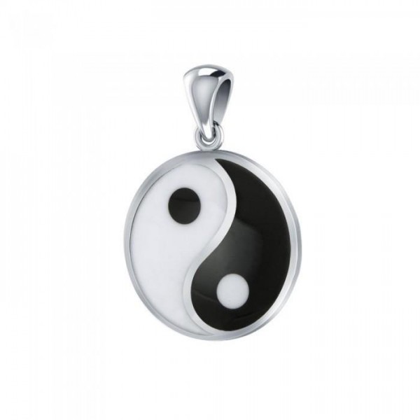 Small Yin Yang Silver Pendant