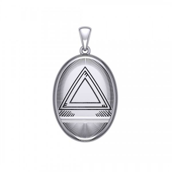 System Energy Symbol Silver Small Pendant