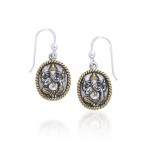 Ganesha Silver And Gold Earrings by Amy Zerner