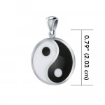 Small Yin Yang Silver Pendant
