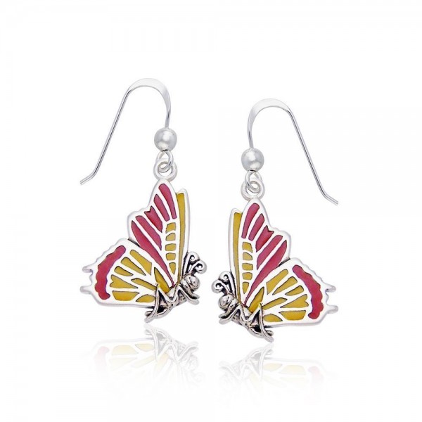 Bijoux en argent sterling Butterfly Hook Boucles d’oreilles