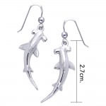 Swim freely with the hammerhead sharks ~ Sterling Silver Jewelry Hook Earrings