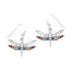 Elegance in the Wings of the Dragonfly ~ Sterling Silver Earrings with Gemstones