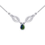 Celtic Knotwork Silver Rainbow Necklace