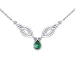 Celtic Knotwork Silver Rainbow Necklace