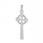 Modern Celtic Cross Silver Pendant