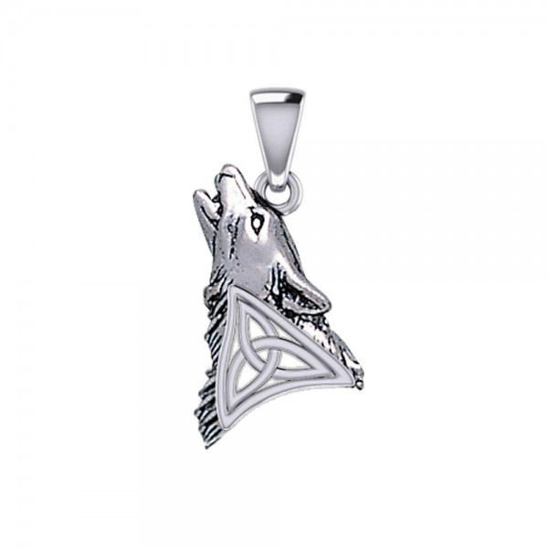 Pendentif Celtic Howling Wolf Silver