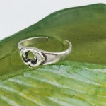 Kissing Dolphins Silver Toe Ring
