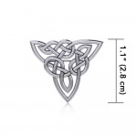 In the triplicities of the mind, body, and spirit ~ Celtic Knotwork Trinity Sterling Silver Brooch