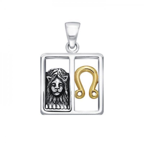 Leo Zodiac Symbol Silver Pendant