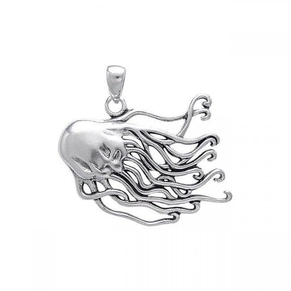 Box Jellyfish Sterling Silver Pendant