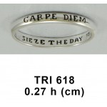 CARPE DIEM SEIZE THE DAY Sterling Silver Ring