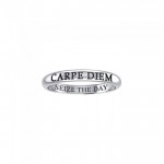 CARPE DIEM SEIZE THE DAY Sterling Silver Ring