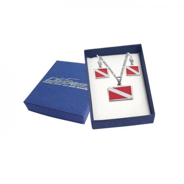 Exclusive Dive Flag Sterling Silver Jewelry Set