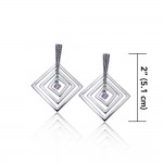 Beauty in Harmony ~ Sterling Silver Elegant Earrings Jewelry TER1018-White Cubic Zirconium