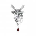 Fairy with Pentagram Silver Pendant