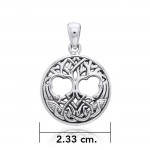 Interwoven with Birds in the Celtic Tree of Life ~ Sterling Silver Jewelry Pendant